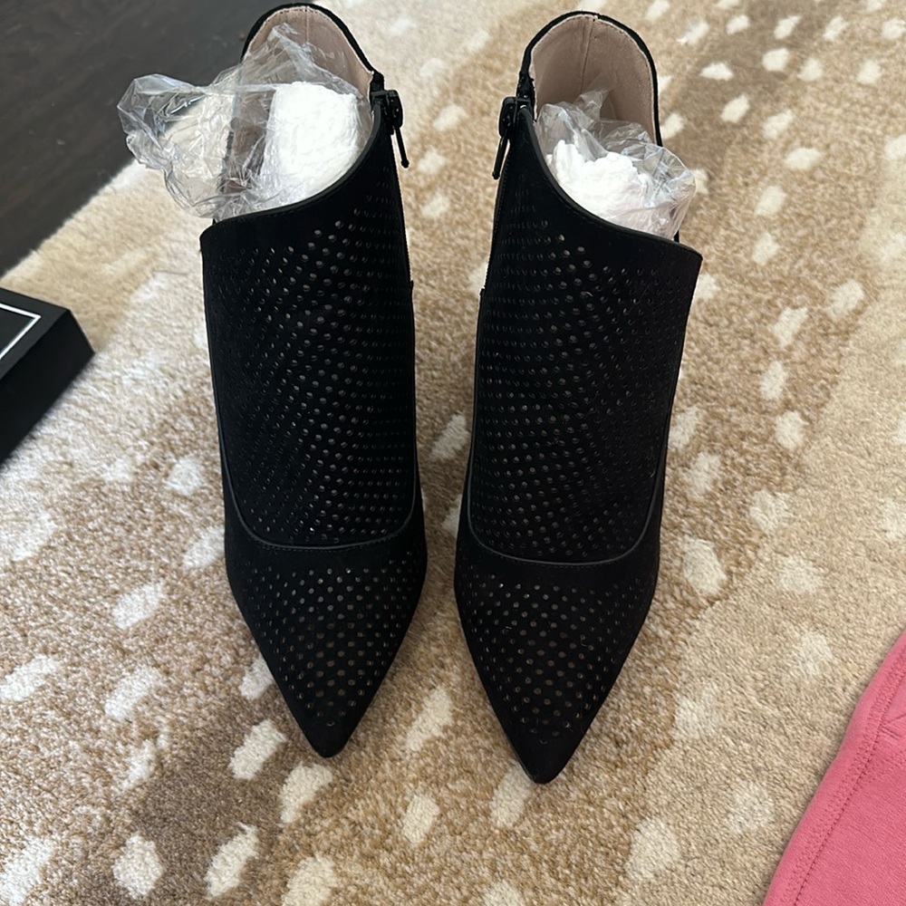 Worn Once Quipid Black Perforated Bootie Size 7